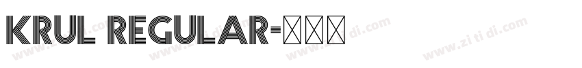 Krul Regular字体转换
